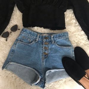 High waisted shorts